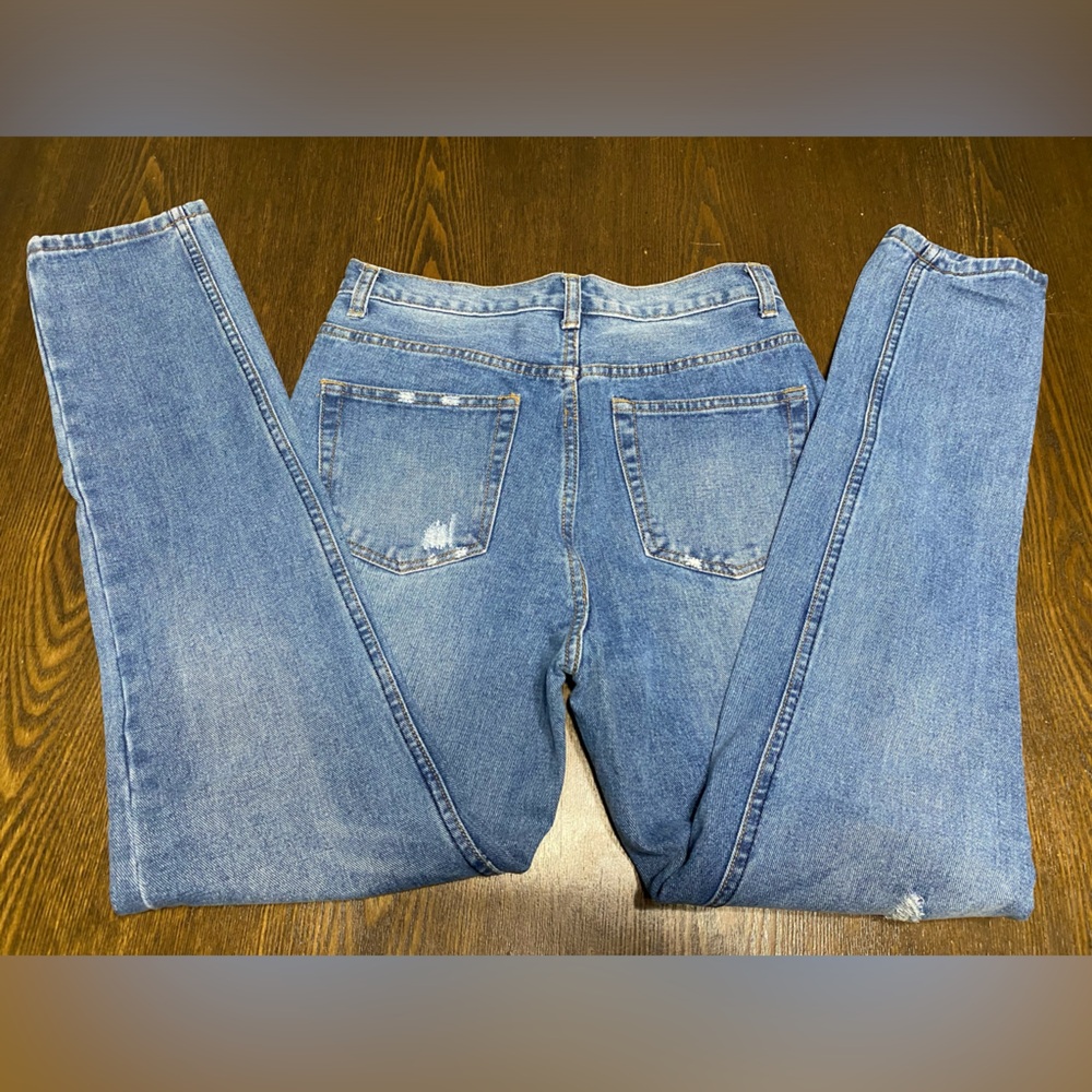 super down Ashley High Rise Jeans in Mid Blue Wash Size Medium - Picture 5 of 10